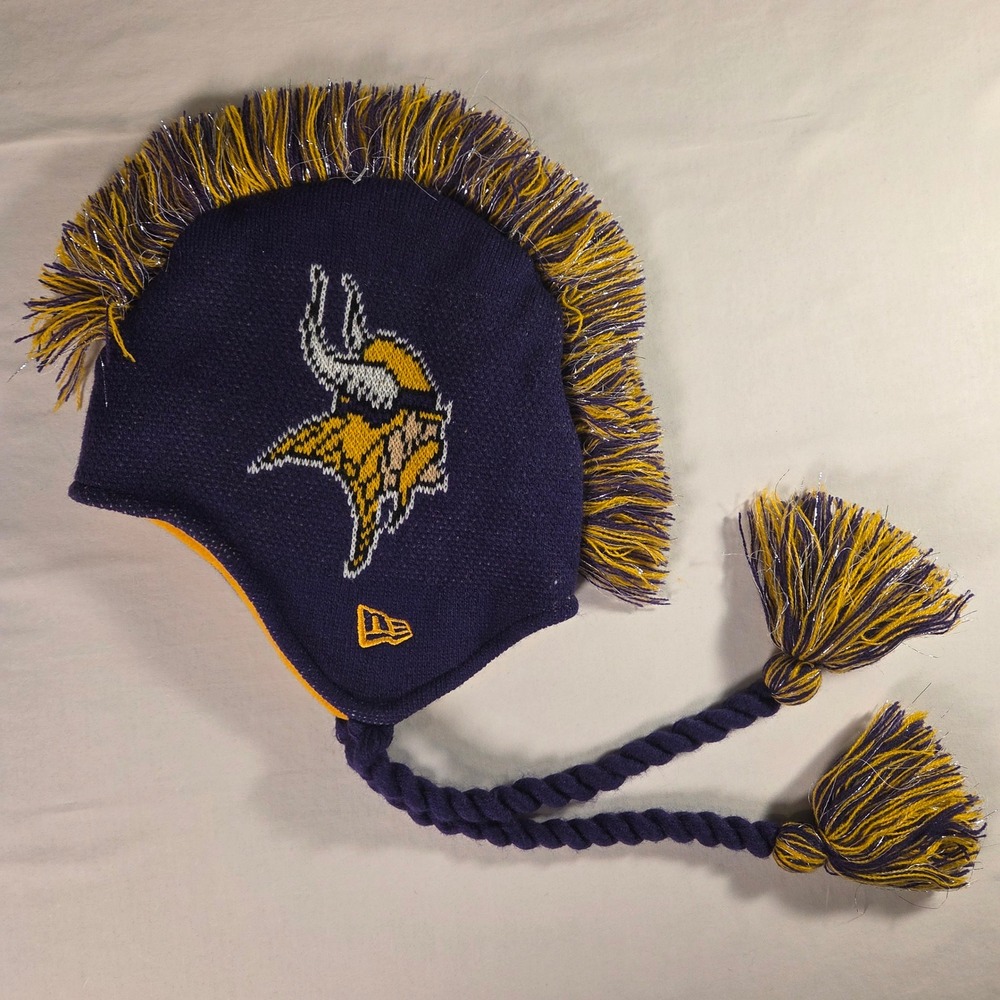 Minnesota Vikings Fringe Mohawk Knit Hat NFL Youth
